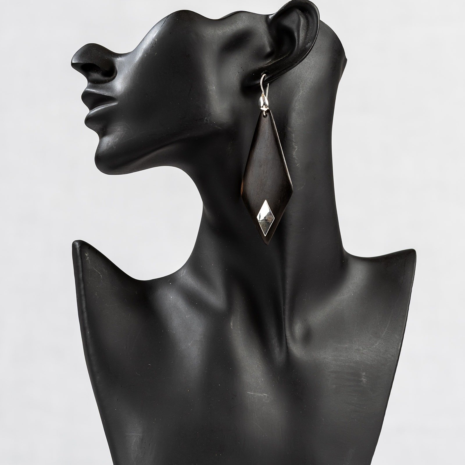 Boucles d’oreilles prestigieuses Ebène Argent 925 – POKOU