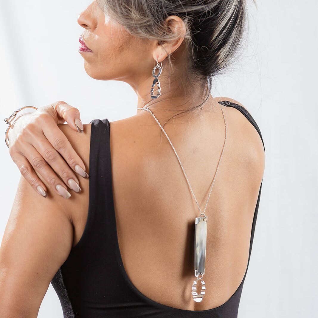 Bracelet Jonc Argent 925 ovale M/L - ADE – Image 3