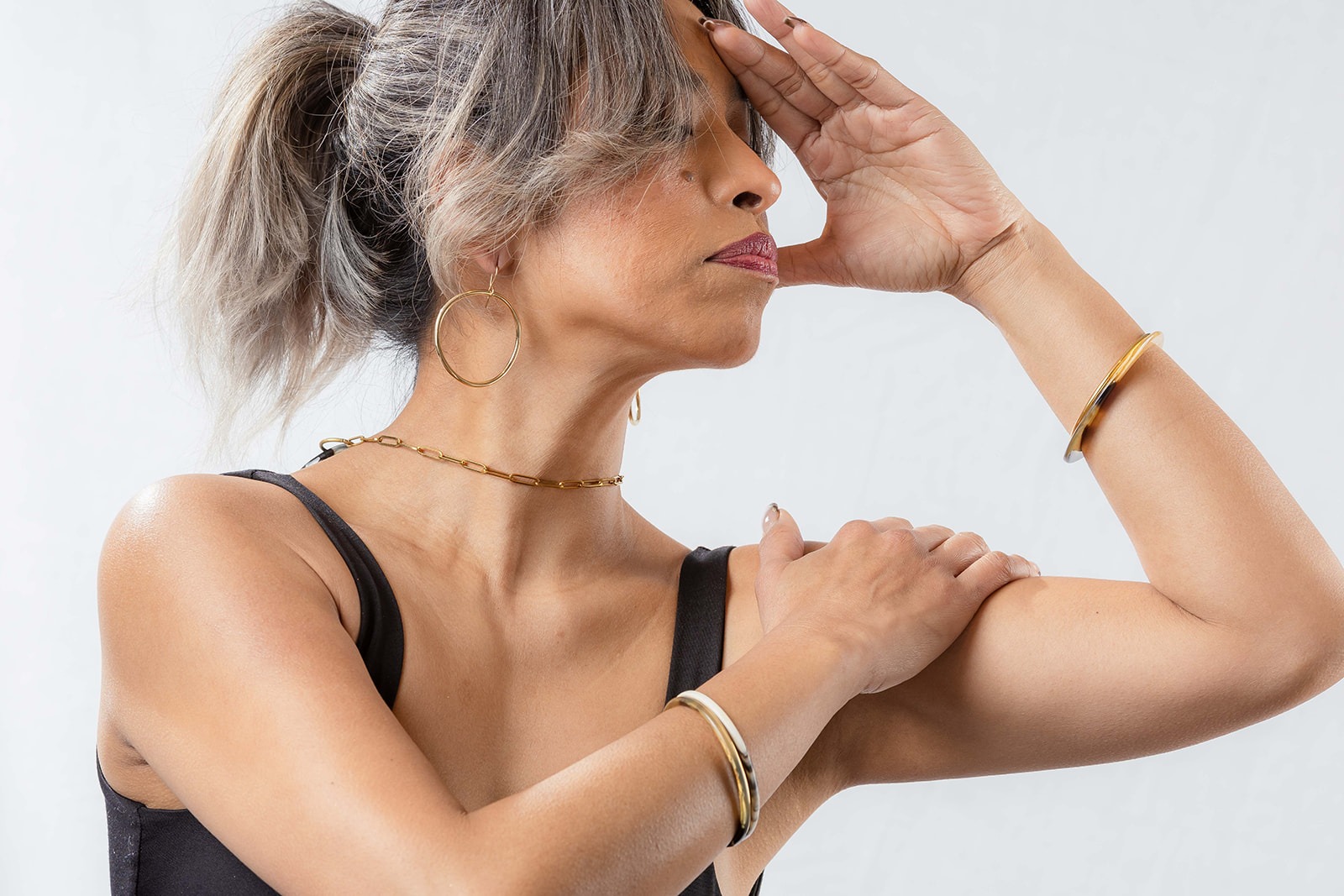 Bracelet Jonc corne acier duo ASTRA