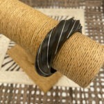 LUANDA bracelet ebene torsade argent