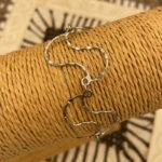 bracelet fleuve argent martelé ligne SOLY