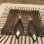 POKOU Boucles d'oreilles ébène argent