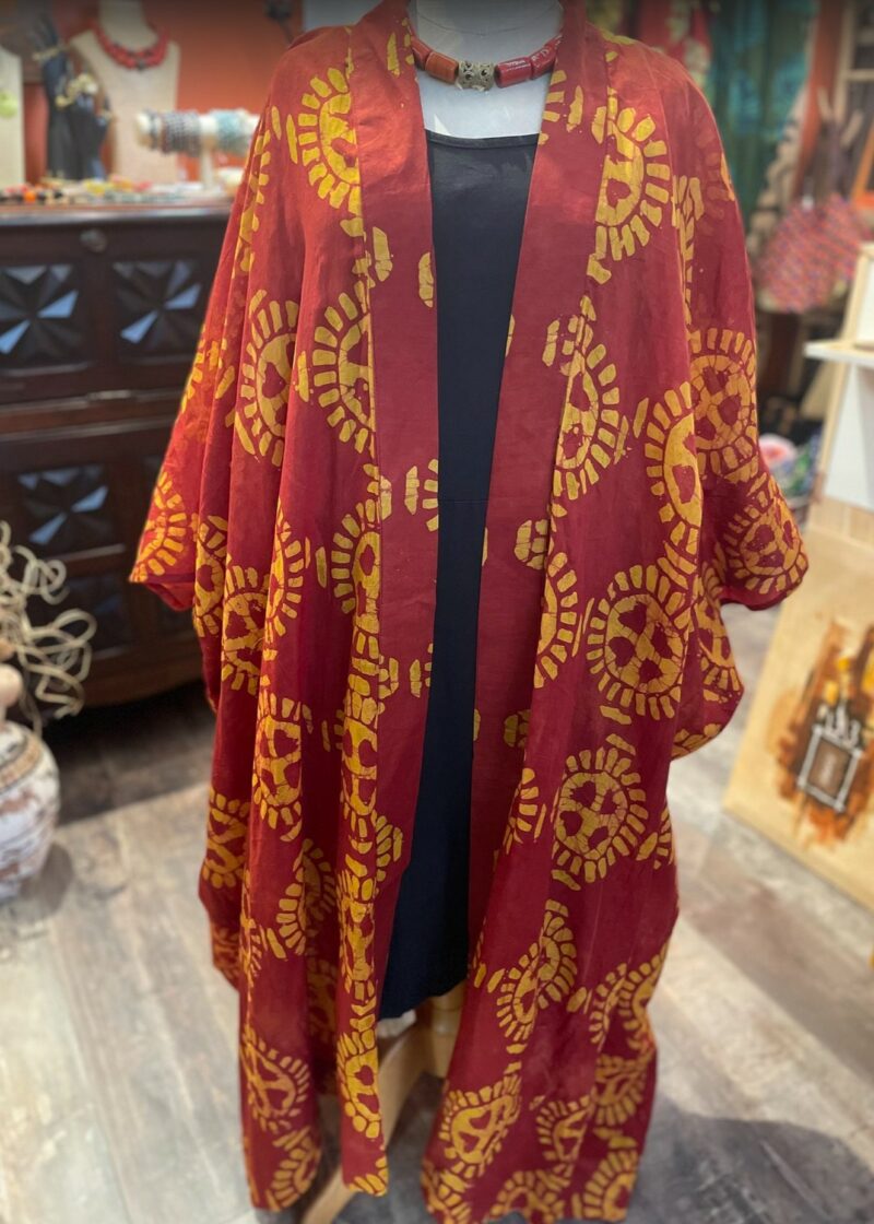 KIMONO - taille unique - unisexe - rouge et or