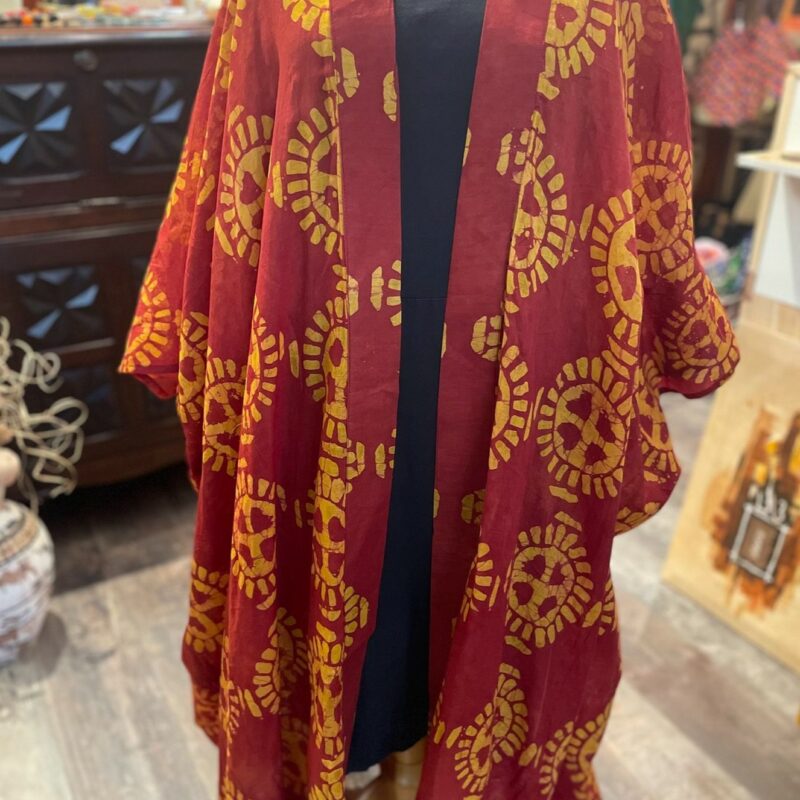 KIMONO - taille unique - unisexe - rouge et or