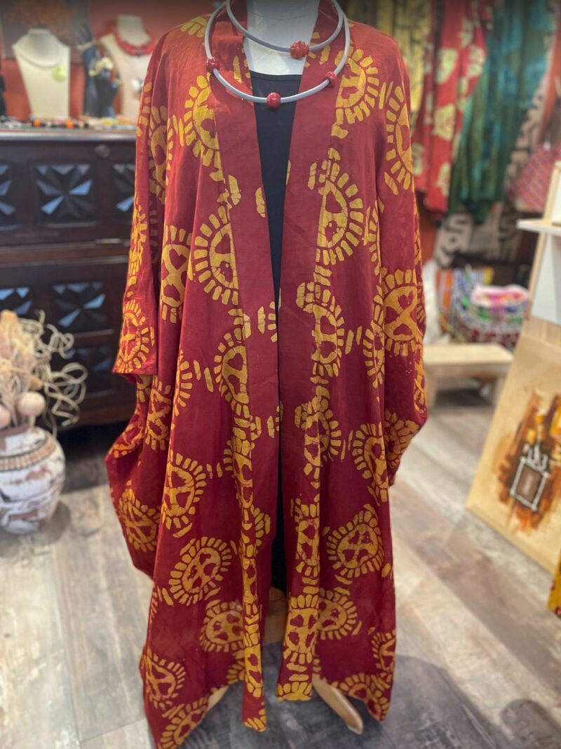 KIMONO - taille unique - unisexe - rouge et or – Image 2