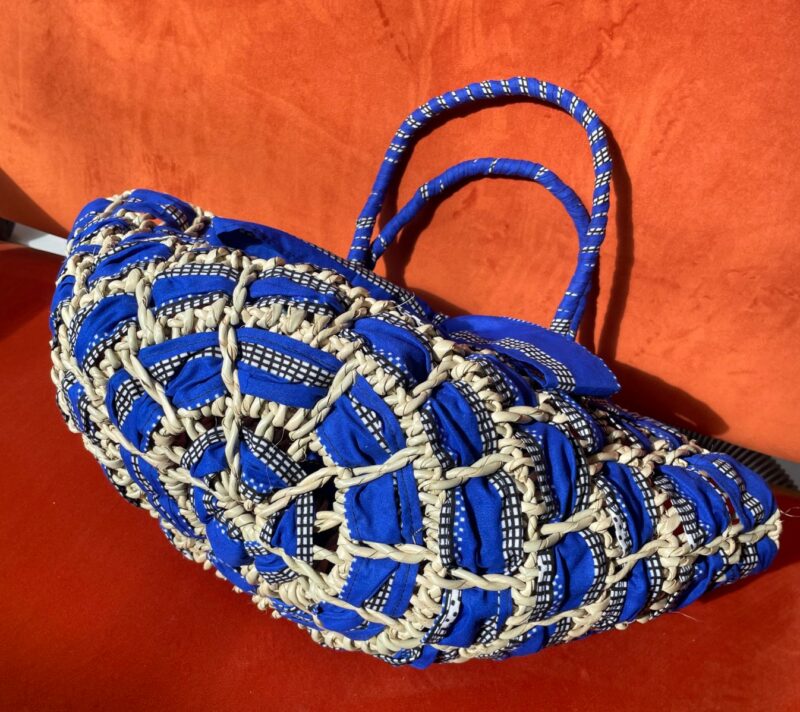 Sac PAGNÉWAX - bleu / frise noir et blanc – Image 3