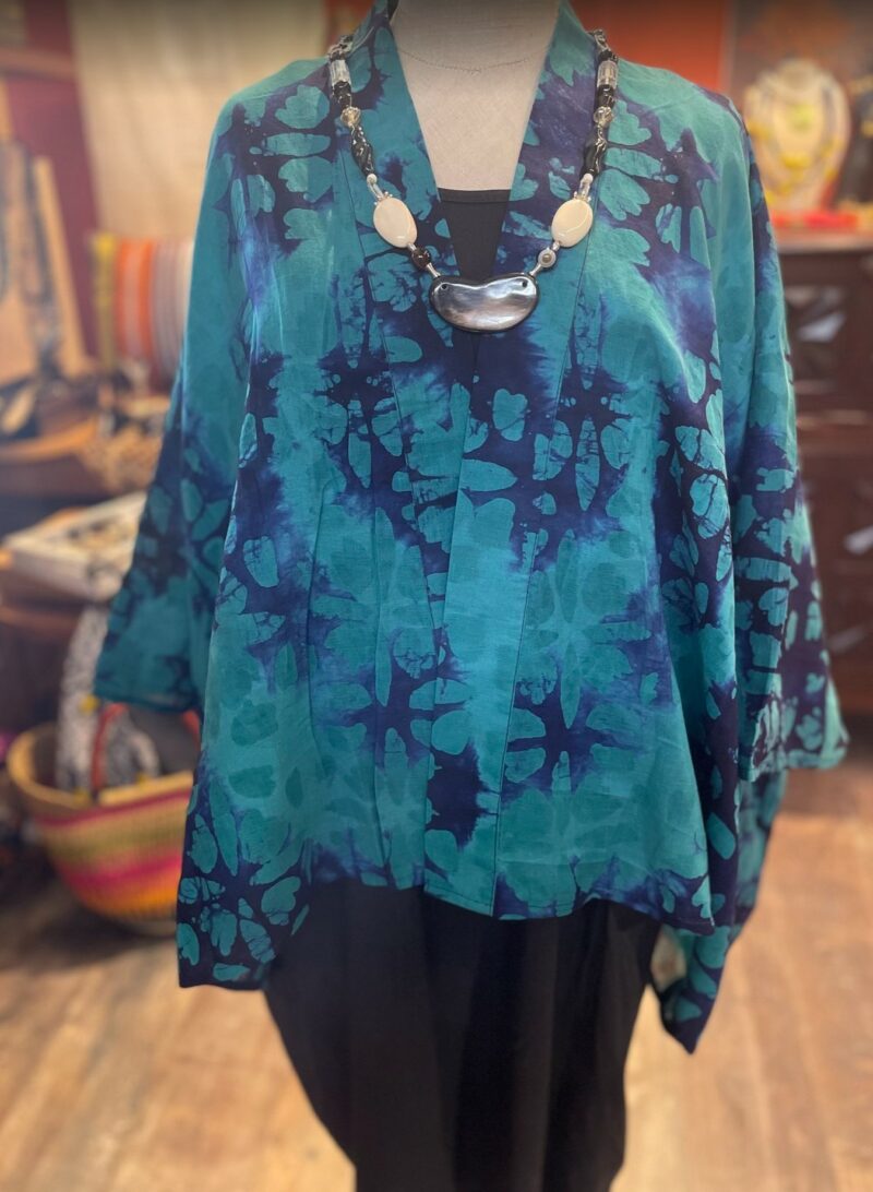 KIMONO VESTE- taille unique - unisexe - bleu