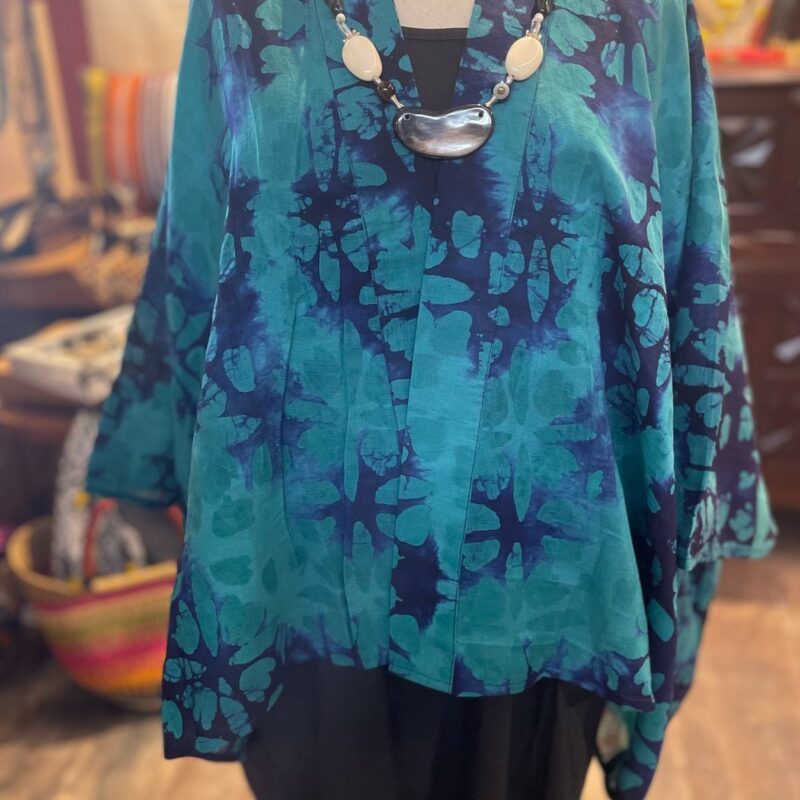 KIMONO VESTE- taille unique - unisexe - bleu